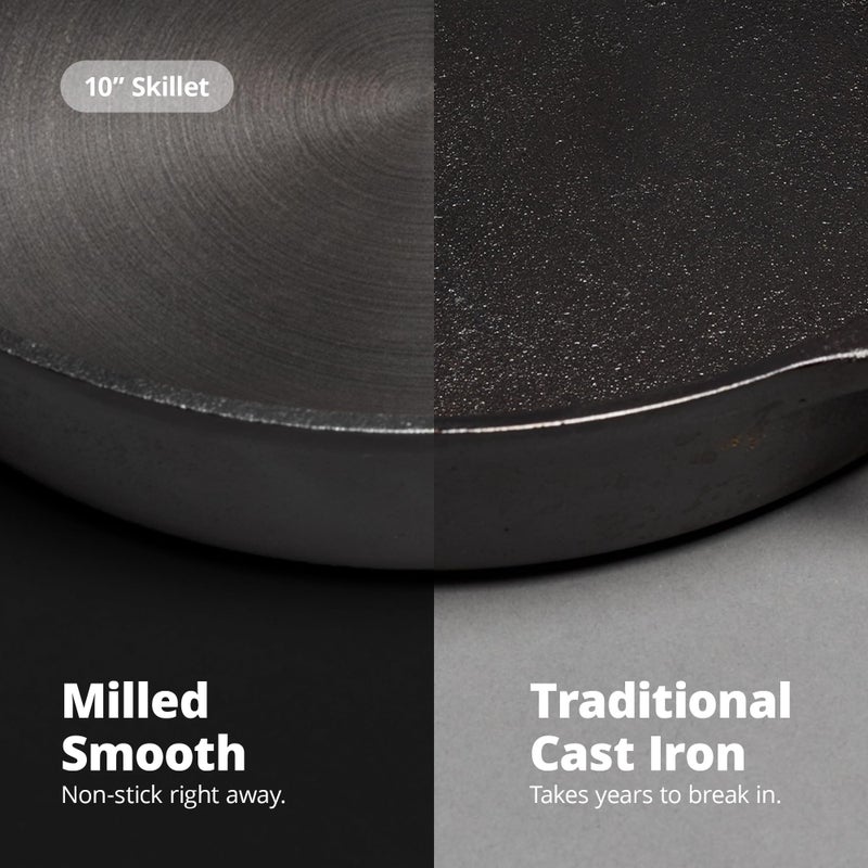 Greater Goods 10-Inch Cast Iron Skillet, Organically Pre-Seasoned, Heavy-Duty Pan for Frying, Baking, Grilling, Indoor and Outdoor Cooking - Image 4